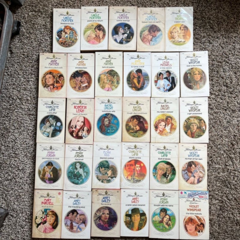 29 vintage harlequin books from the 70’s and 80’s