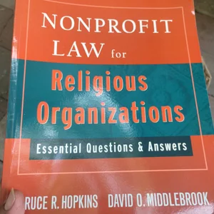 Nonprofit Law for Religious Organizations