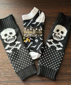 Fairyloot Socks and Owlcrate Fingerless Gloves