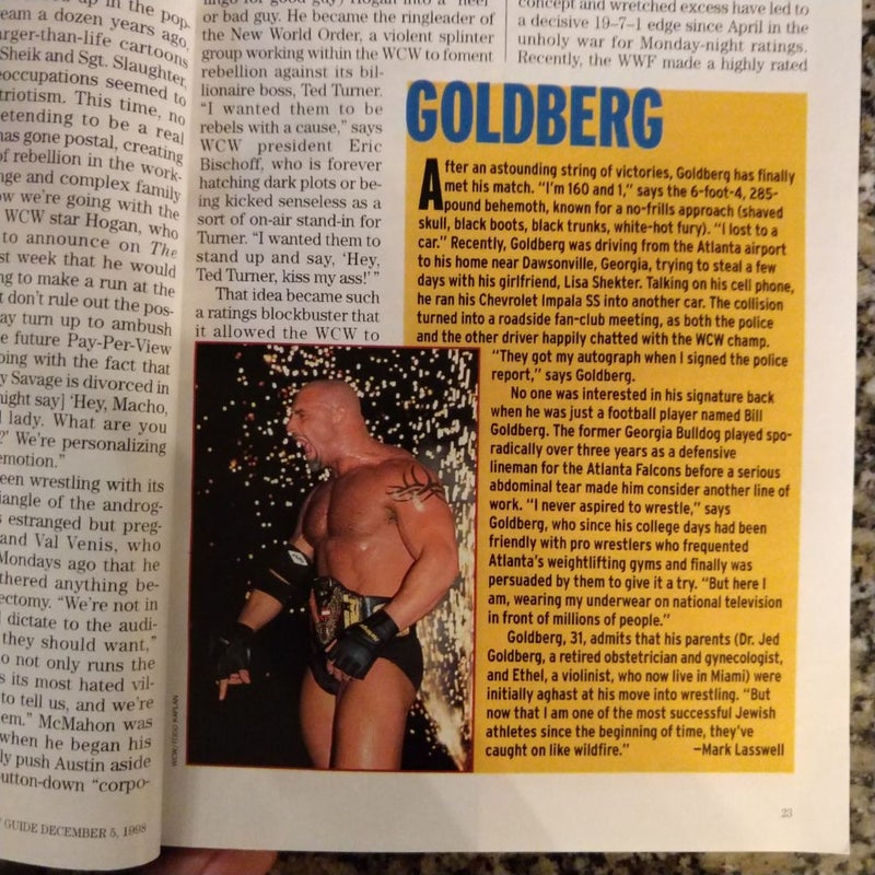 TV Guide 1998 wrestling issue