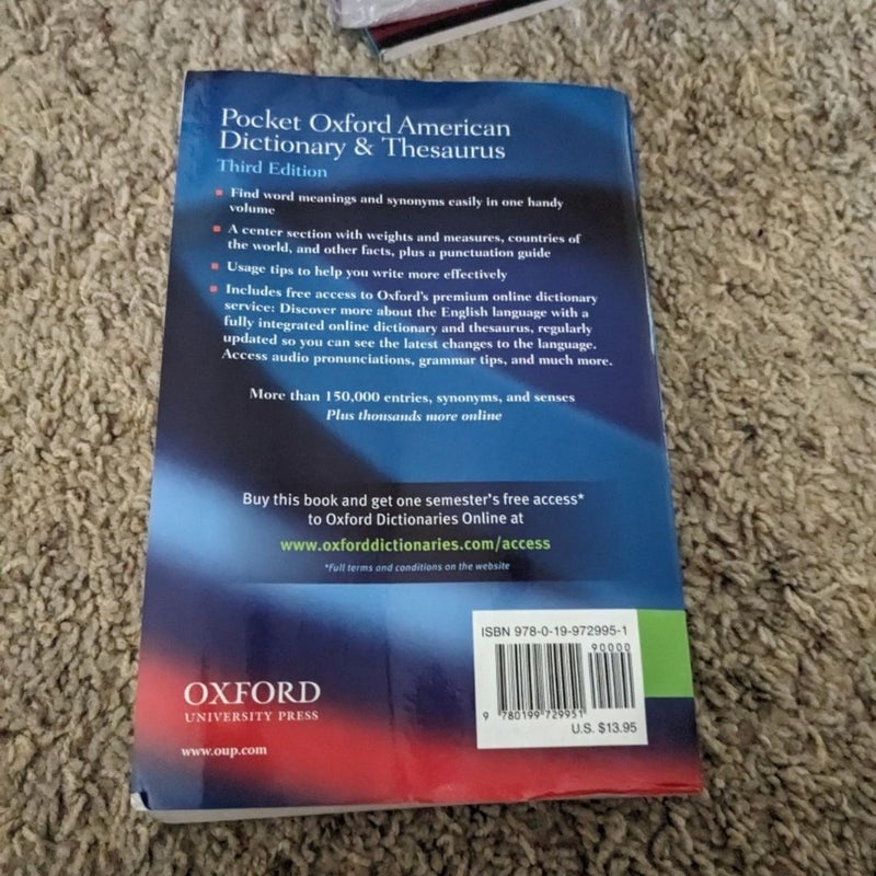 Pocket Oxford American Dictionary and Thesaurus