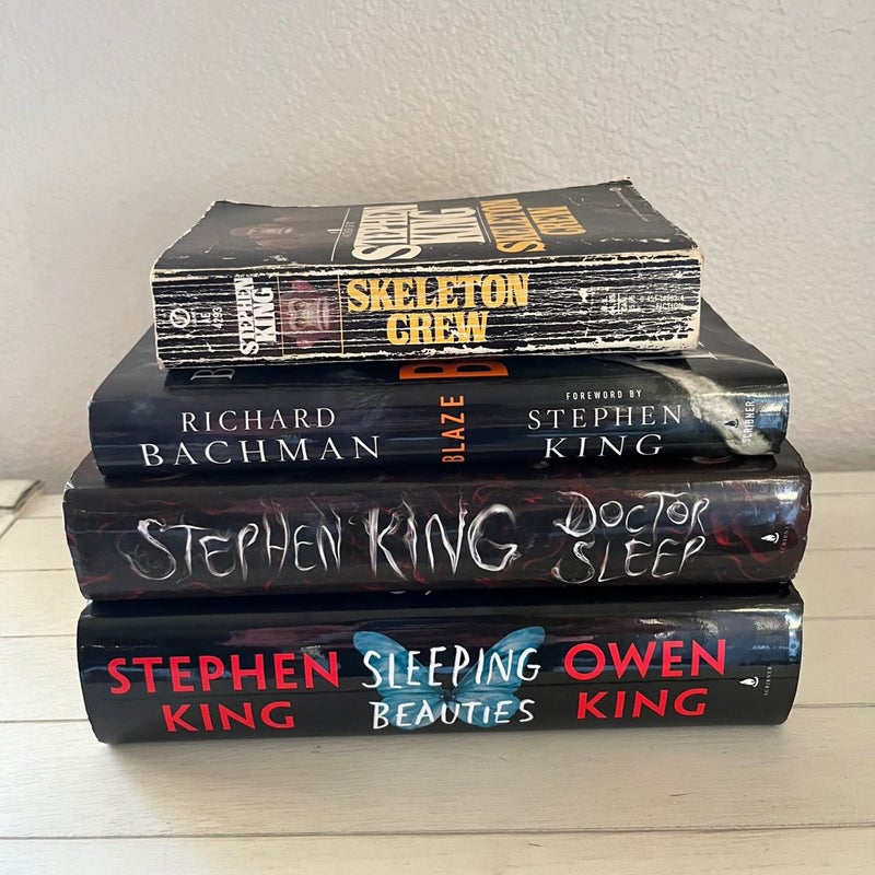 Stephen King Lot of 4 Horror Books Skeleton Crew Doctor Sleep Blaze