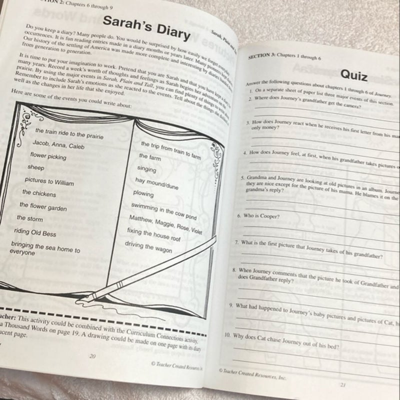 A Guide for Using Sarah, Plain and Tall and Journey in the Classroom 83