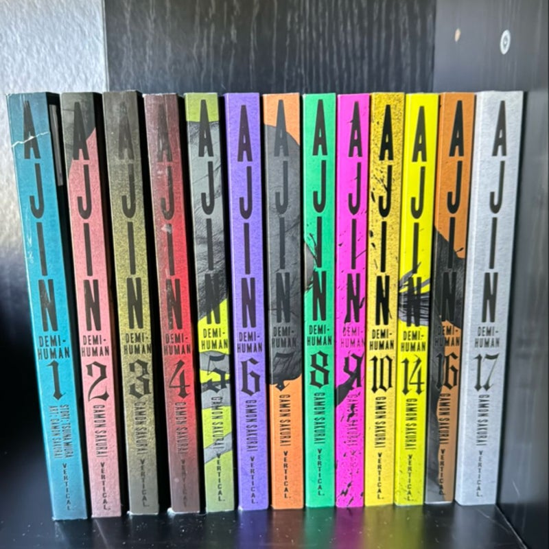 AJIN Demi Human , volumes 1 - 10 , also with 14 , 16 , and 17 . 