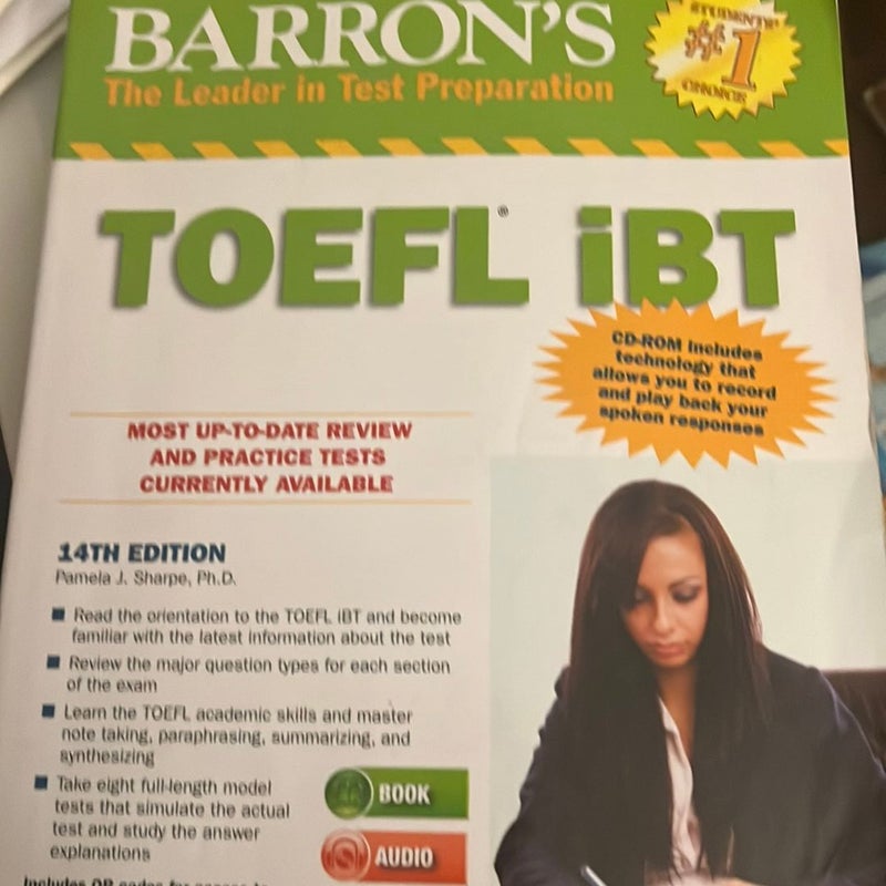 Barron's TOEFL IBT with Audio CDs and CD-ROM, 14th Edition