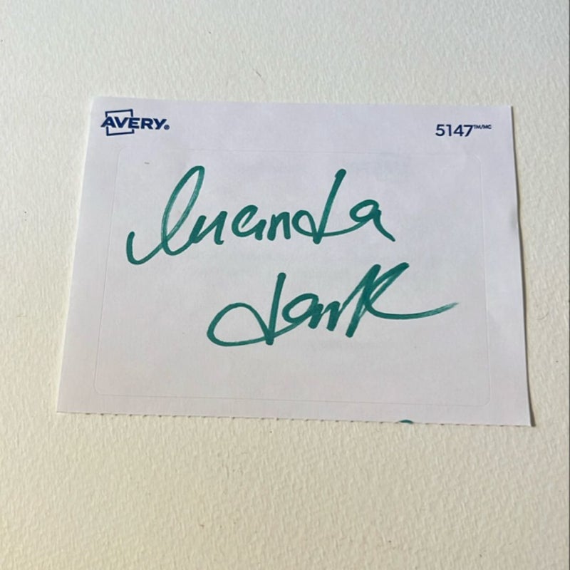 Lucinda Dark Signed Name plate 