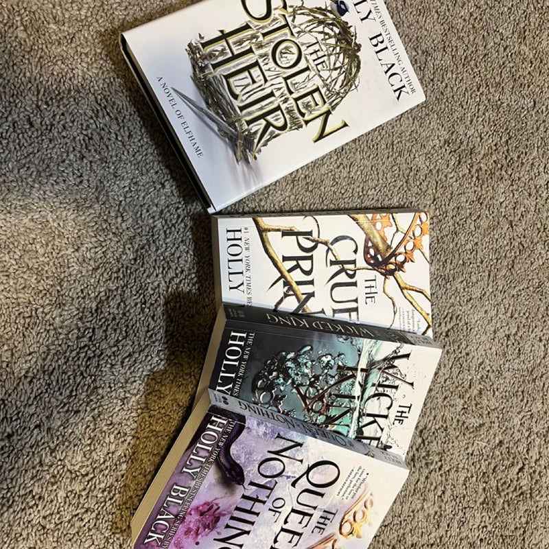 The Cruel Prince trilogy and Stolen Heir hardback