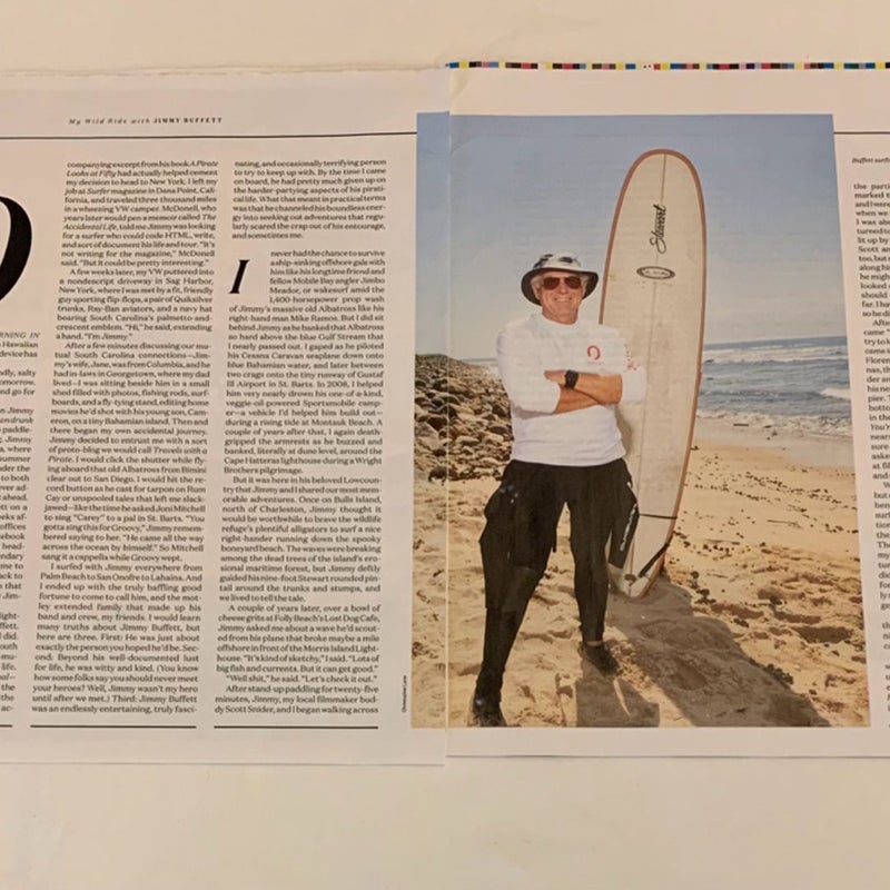 Jimmy Buffet “My Ride With” Magazine Article (6) Page Total