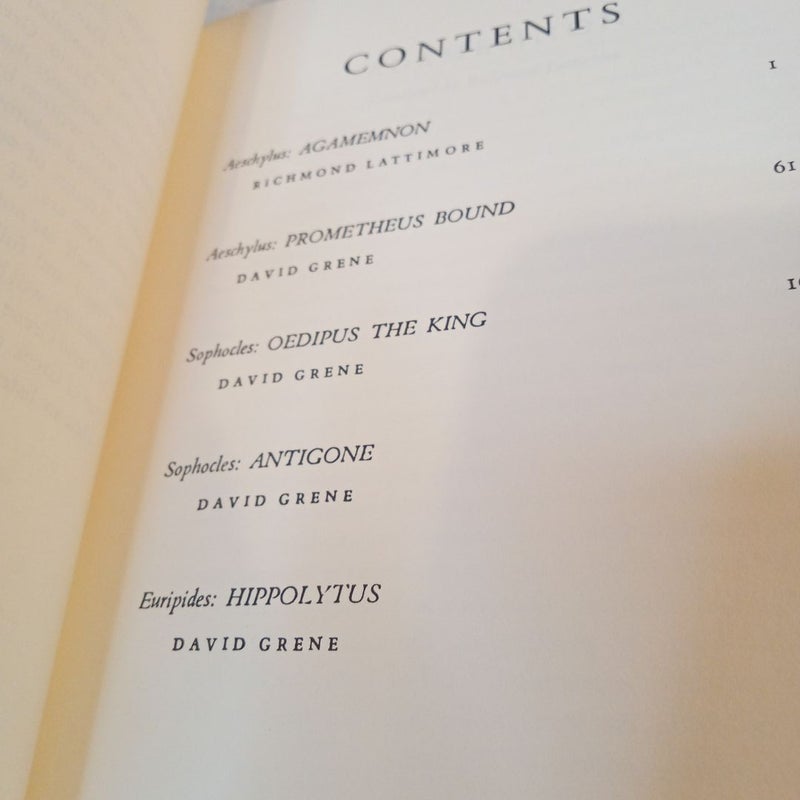 Agamemnon, Prometheus Bound, Oedipus the King, Antigone