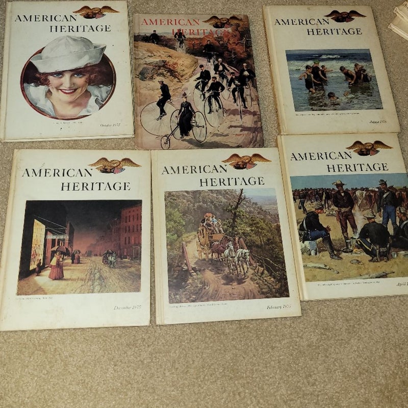 American Heritage Complete Set Volumes 1-6 Year 1975