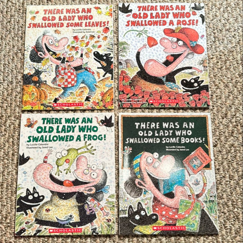 Lot/Bundle of 8 “There Was an Old Lady Who Swallowed …!”