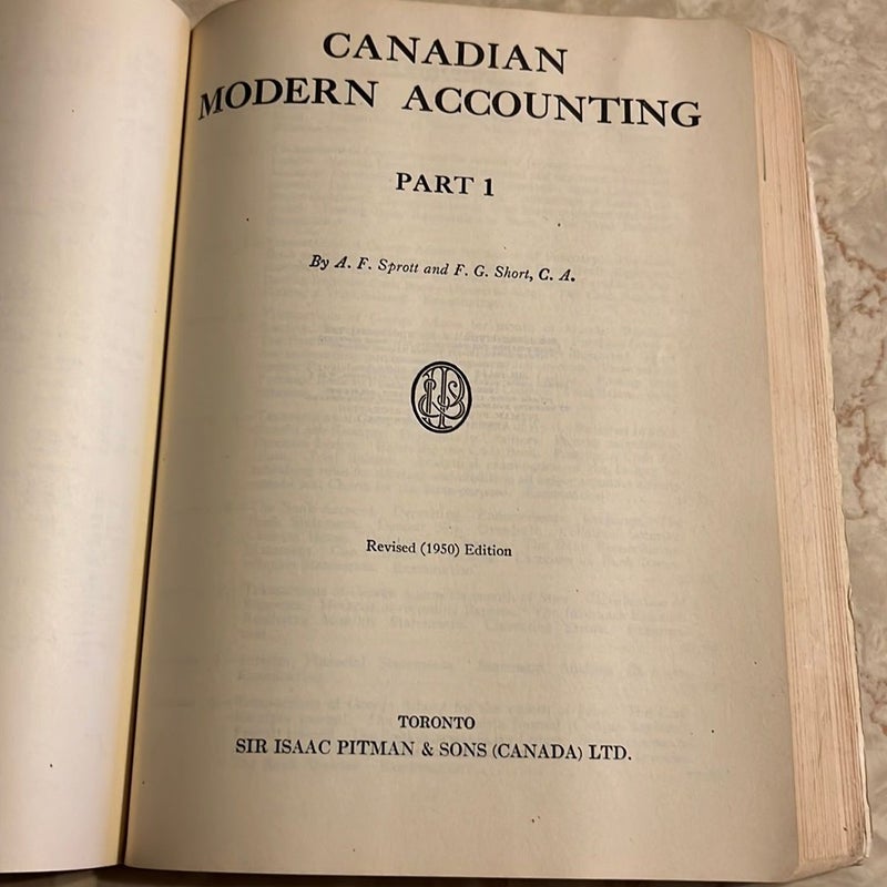 Canadian Modern Accounting: Part 1 (1950)