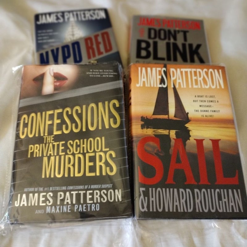 James Patterson Bundles Sail, NYPD Red, Don't Blink and Confessions of the Private School Murder