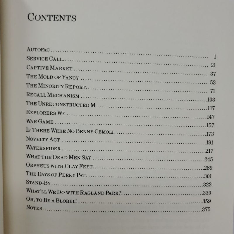 The Minority Report and Other Classic Stories by Philip K. Dick