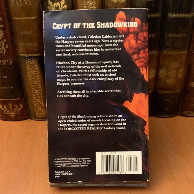 Forgotten Realms: Crypt of the Shadowking, Harpers 6, First Edition First Printing