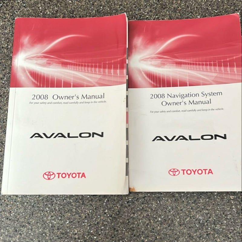 2008 Toyota Avalon Owner’s Manuals