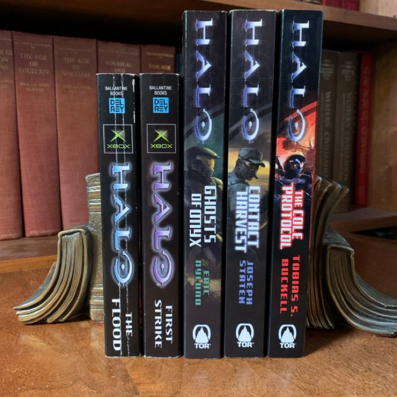 Halo 5 Book Collection: First Strike, The Flood, The Cole Protocol, Contact Harvest, Ghosts of Onyx