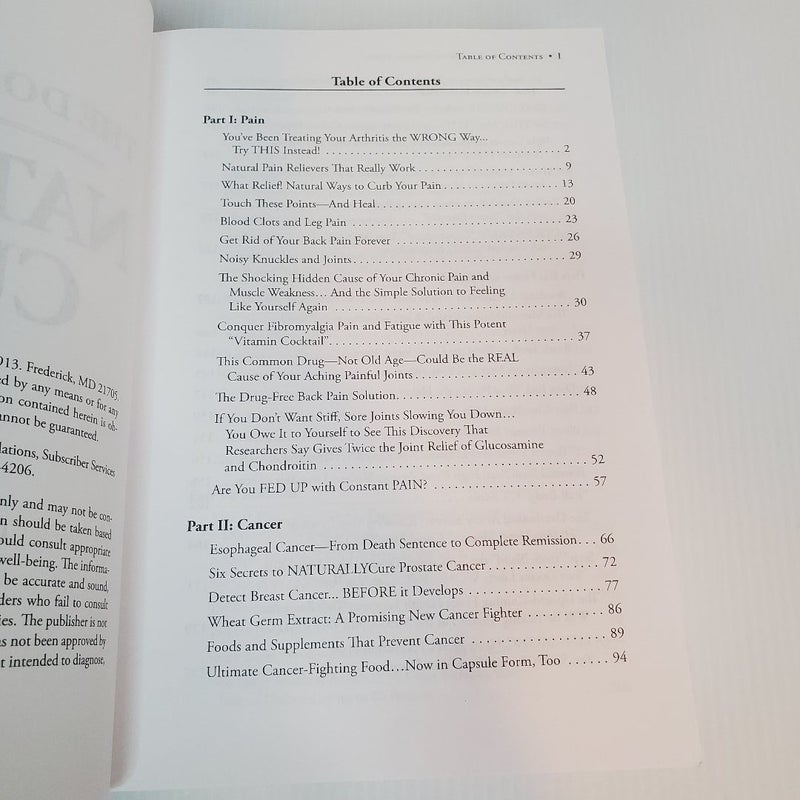 The DOCTOR'S BOOK OF NATURAL CURES by Alan Inglis