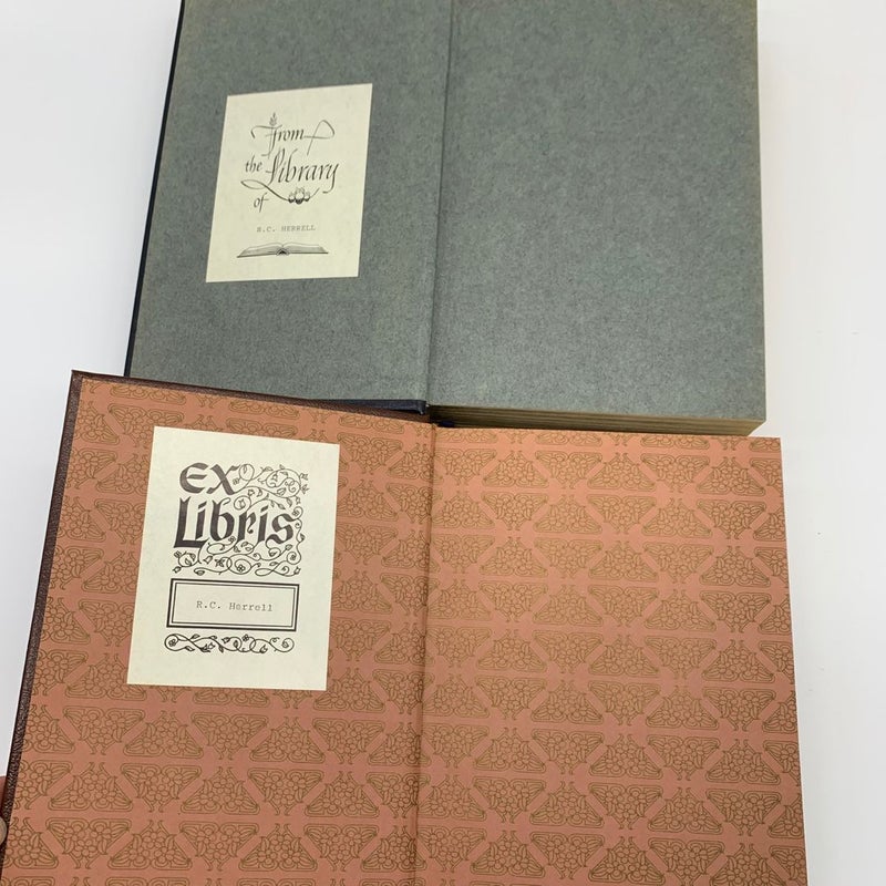 The Works of Mark Twain and Jack London 2 Leather Bound Collectors Editions