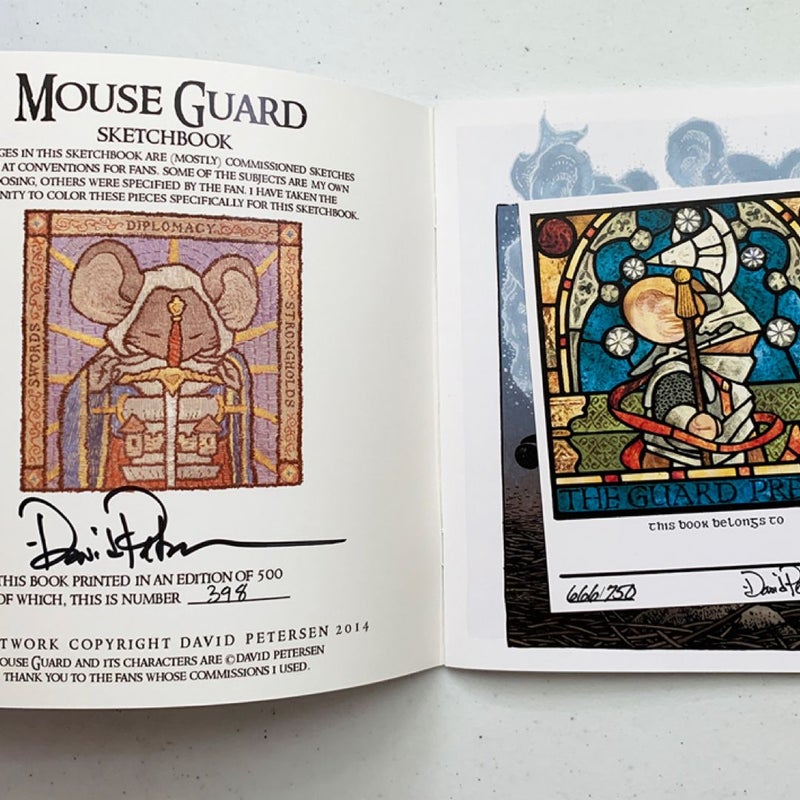 Mouse Guard Sketchbook 2014 Signed by David Petersen