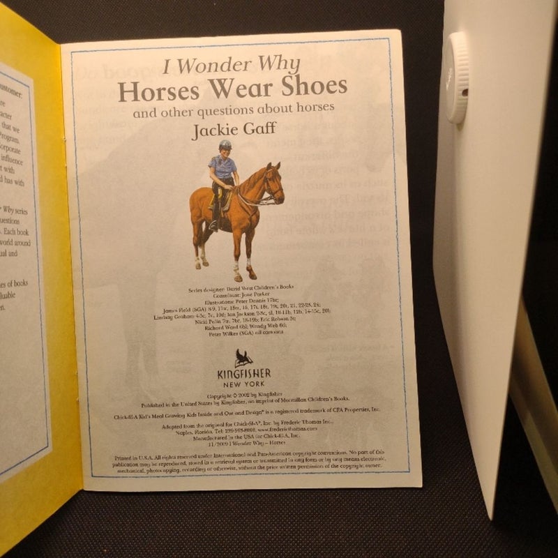 I Wonder Why Horses Wear Shoes