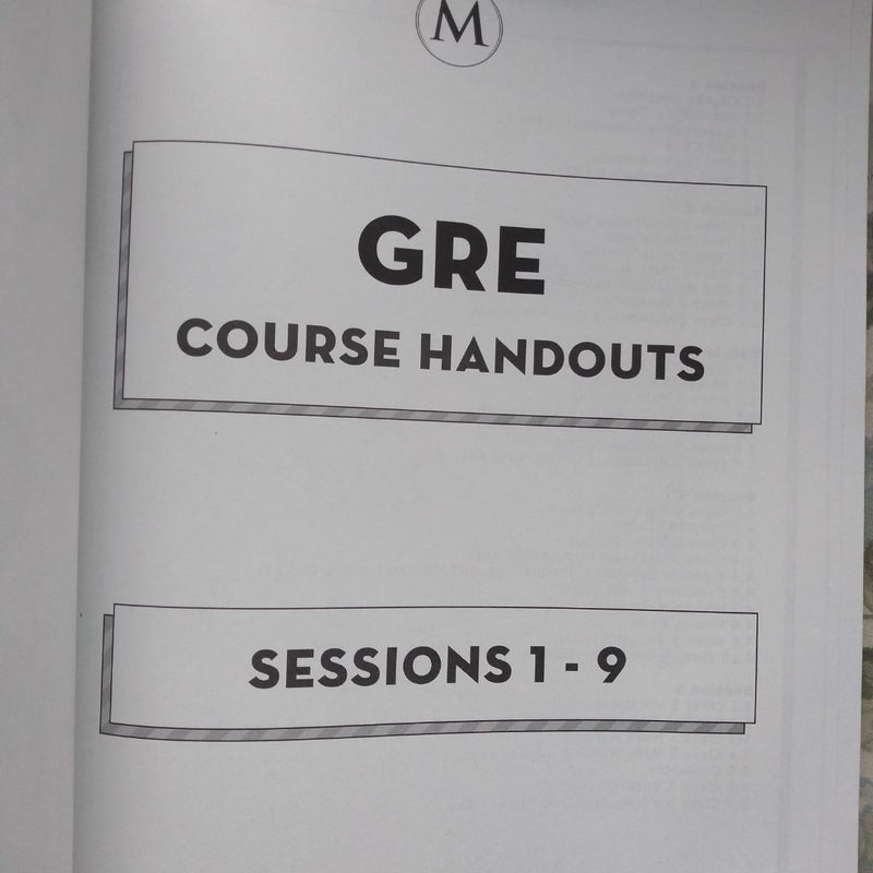 GRE Course Handout 