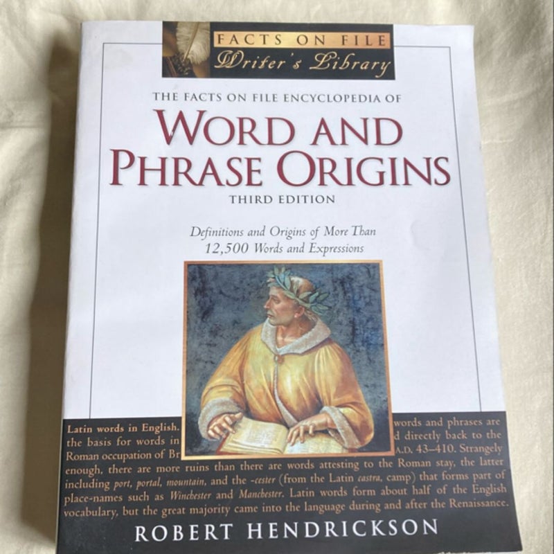 Facts on File Encyclopedia of Word and Phrase Origins