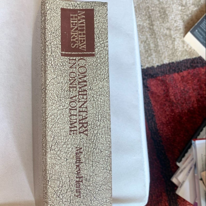 Matthew Henry’s commentary on the Bible and one volume