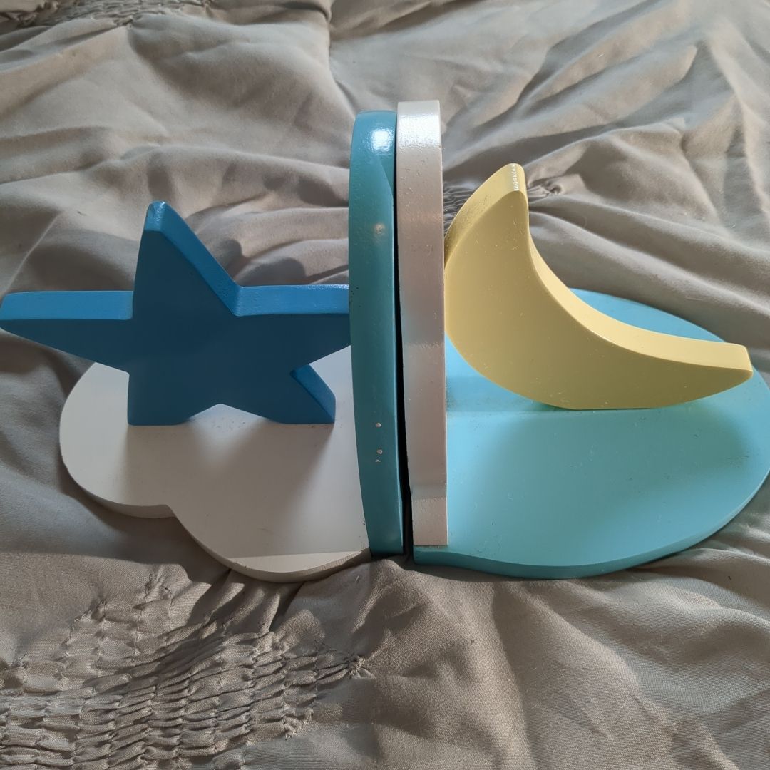 Creat & Barrel Star & Moon Book Ends