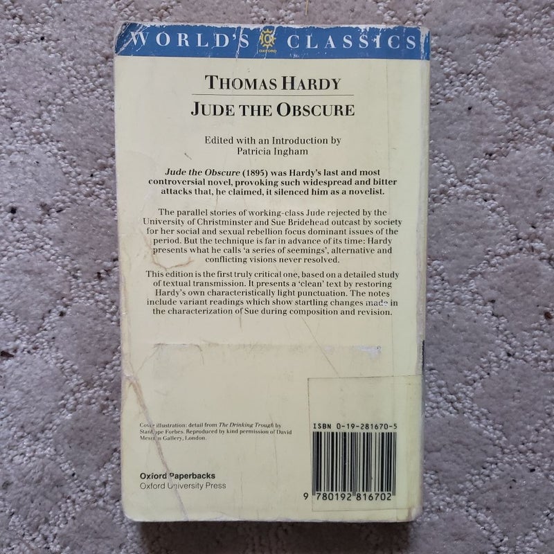 Jude the Obscure (World's Clasiscs Edition Reprint, 1991)