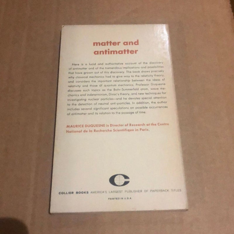 Matter and Antimatter 85