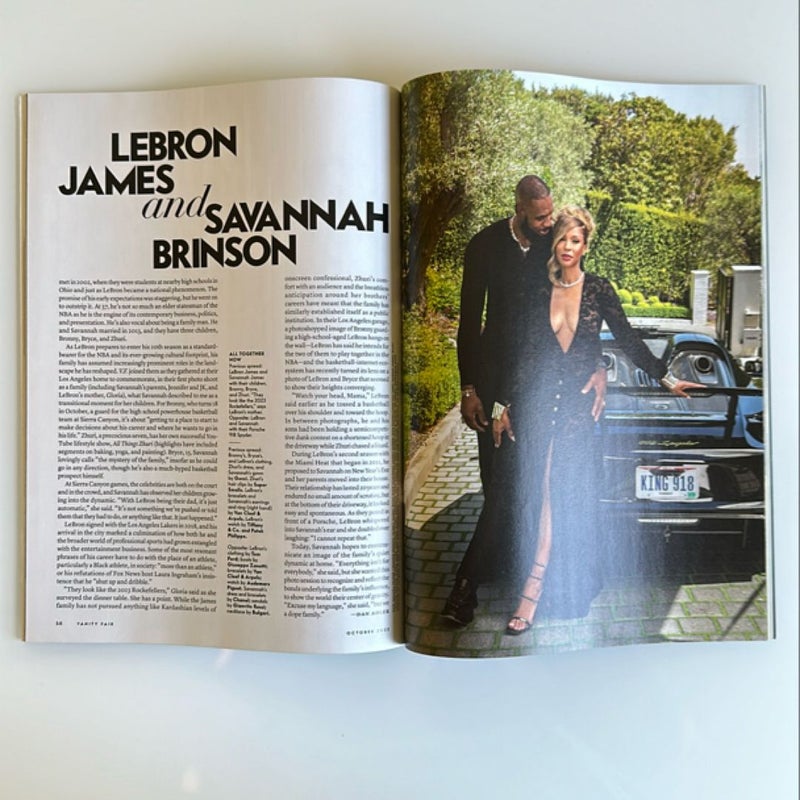 Vanity Fair Magazine. October 2022 Issue. Lebron James, Olivia Wilde.