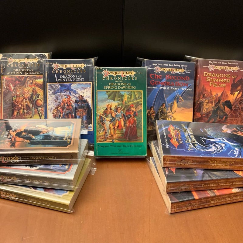 DragonLance Starter Set, Core Plot Novels: Chronicles Trilogy, Legends Trilogy, Second Generation, Dragons of Summer Flame, Dragons of a New Age Trilogy