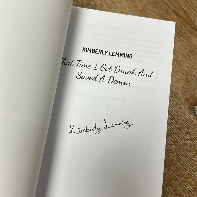That time i got drunk and saved a demon by kimberly lemming paperback