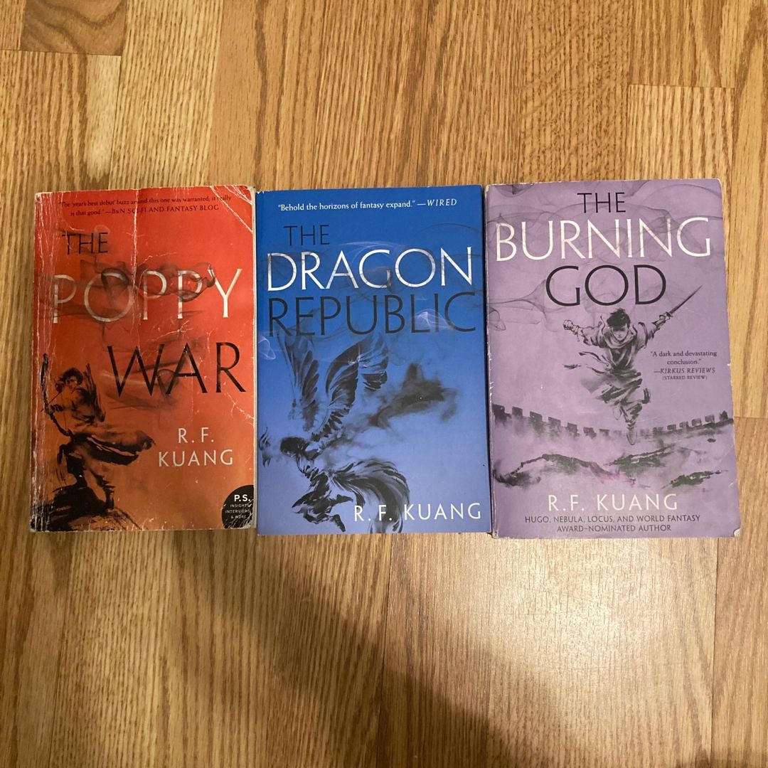 RF Kuang 4 Books Collection Set(The Poppy War, The Dragon Republic, The  Burning God, Babel [Hardcover])