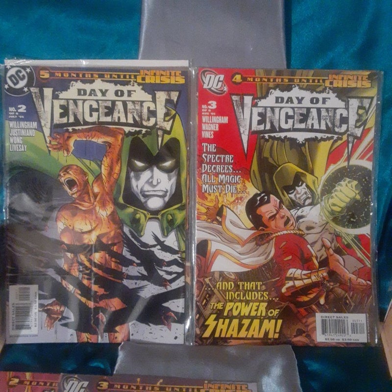Day of Vengeance 1,2,3,4,5,6, Shadow Pact event, Infinite Crisis comic book lot