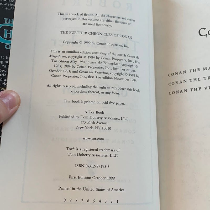 The Further Chronicles of Conan (First Edition, First Printing)