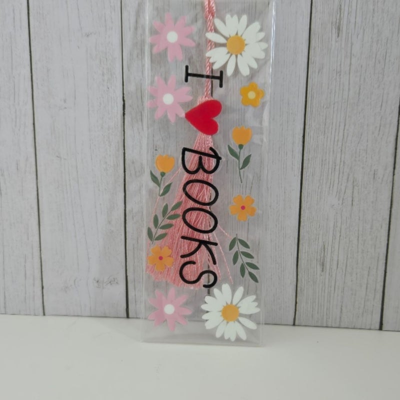 I Love Books Acrylic Bookmark