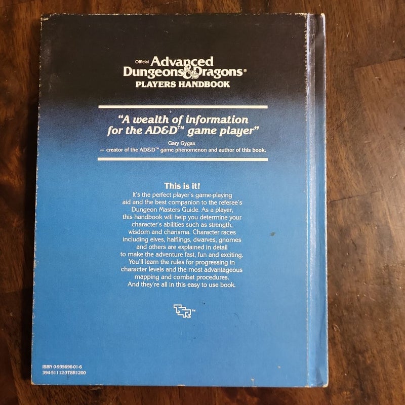 Advanced Dungeons and Dragons Players Handbook