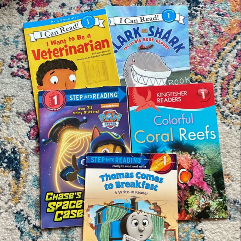 I Can Read Level 1 and Step into Reading Level one set of 5 books