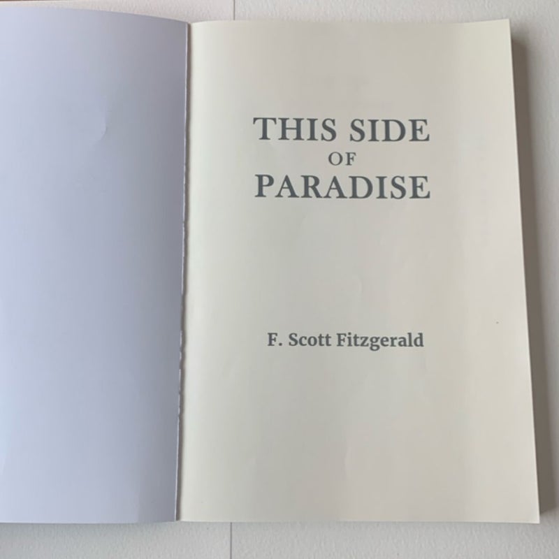 This Side of Paradise by F. Scott Fitzgerald