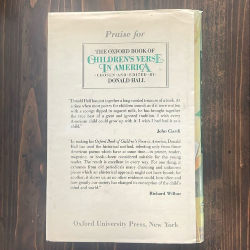 The Oxford Book of Children's Verse in America