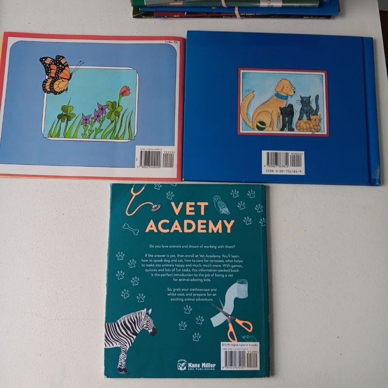 3 Book Bundle: Say Woof! The Day Of A Country Veterinarian; Monarch Butterfly; Vet Academy