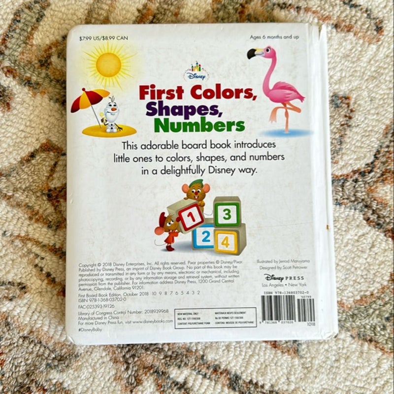 Disney Baby First Colors, Shapes, Numbers