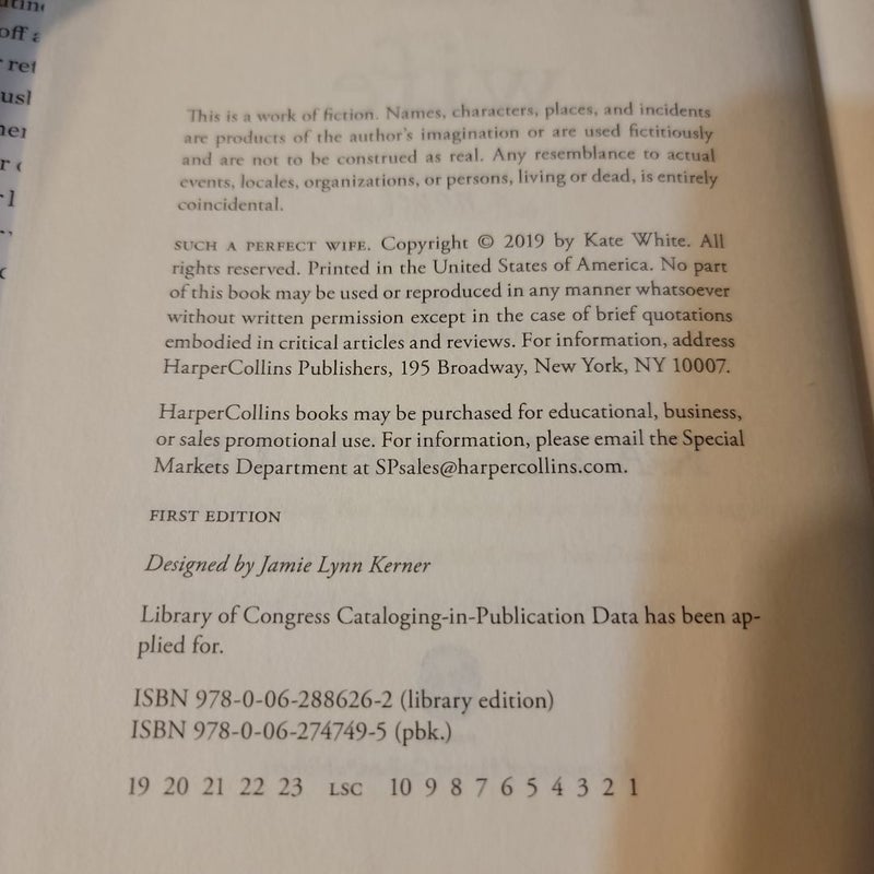 Such a Perfect Wife (First Edition)