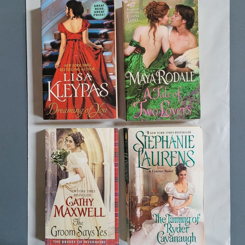 Book Lot of 4 Avon Historical Romance Novels.
