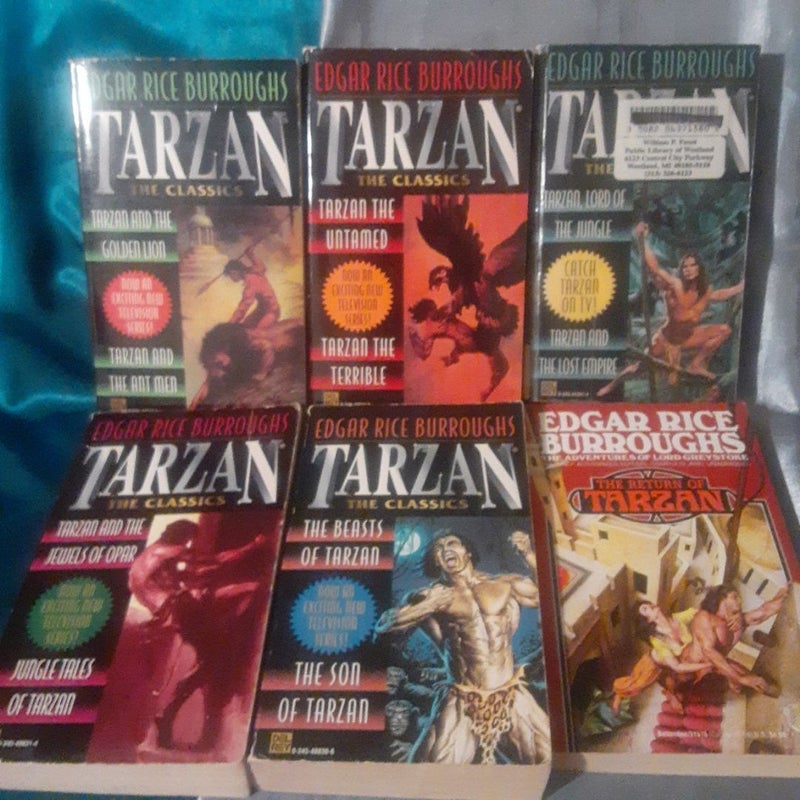 6 Tarzan book lot