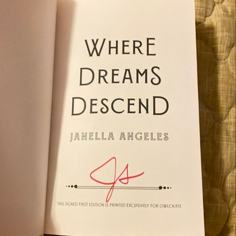 Signed Owlcrate Edition of Where Dreams Descend