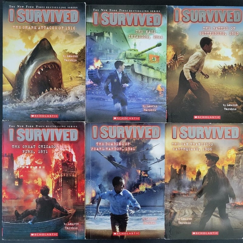 I SURVIVED LOT OF 12 SCHOLASTIC PAPERBACK BOOKS BY LAUREN TARSHIS NO DUPLICATES 