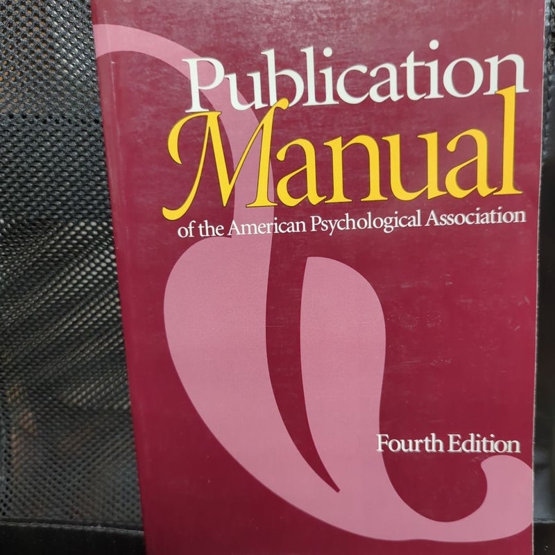 Publication Manual of the American Psychological Association